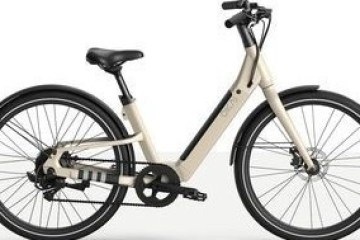 a bicycle parked on the side